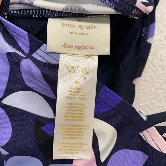 KATE SPADE Rich Navy Cruise Swim Top Size S NWT - Picture 5 of 6